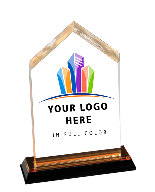 Color Printed Gold Spire Impress Acrylic Award