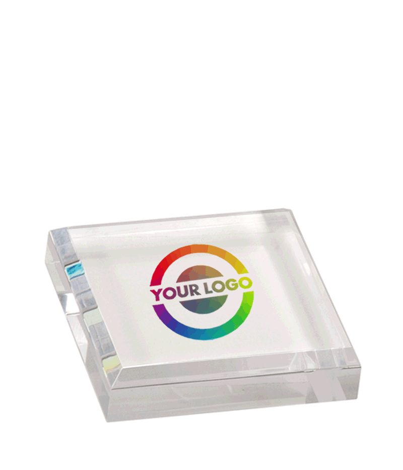 Color Printed Square Acrylic Paperweight
