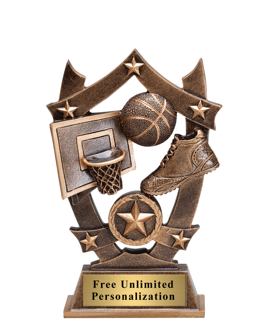 Star Shield Basketball Trophy