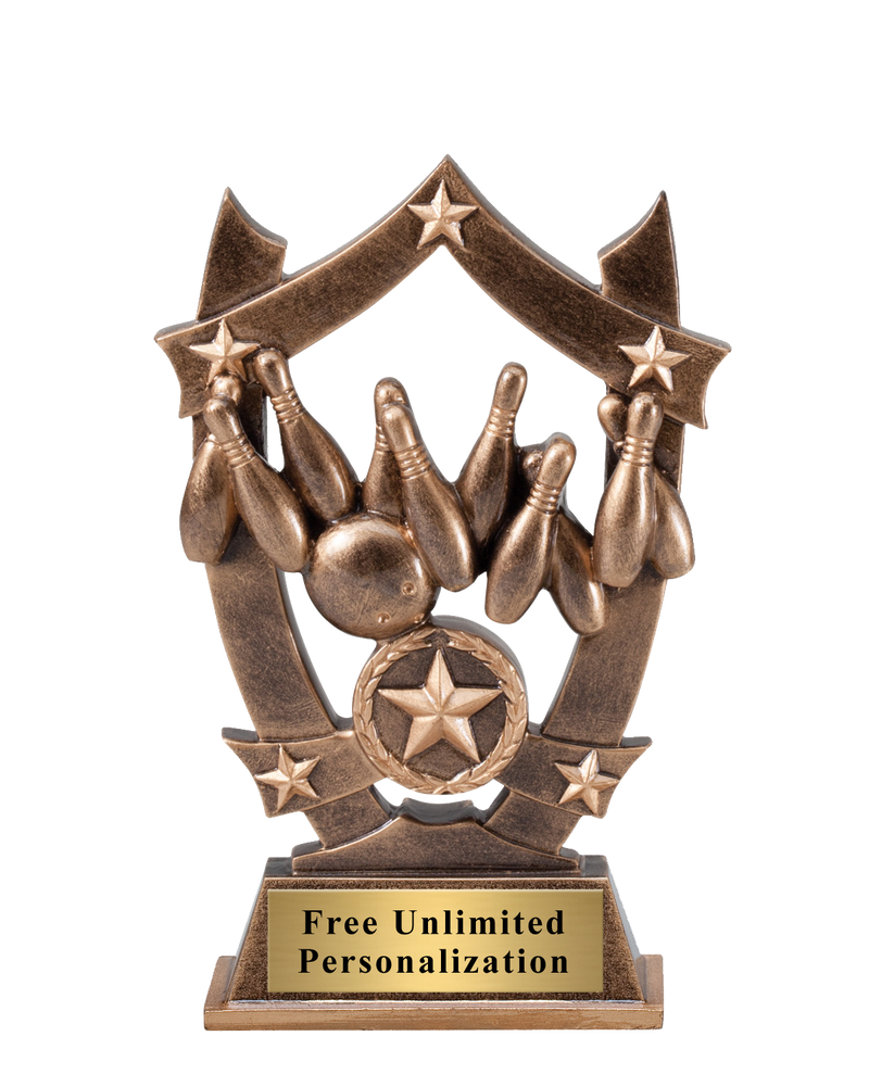 Star Shield Bowling Trophy