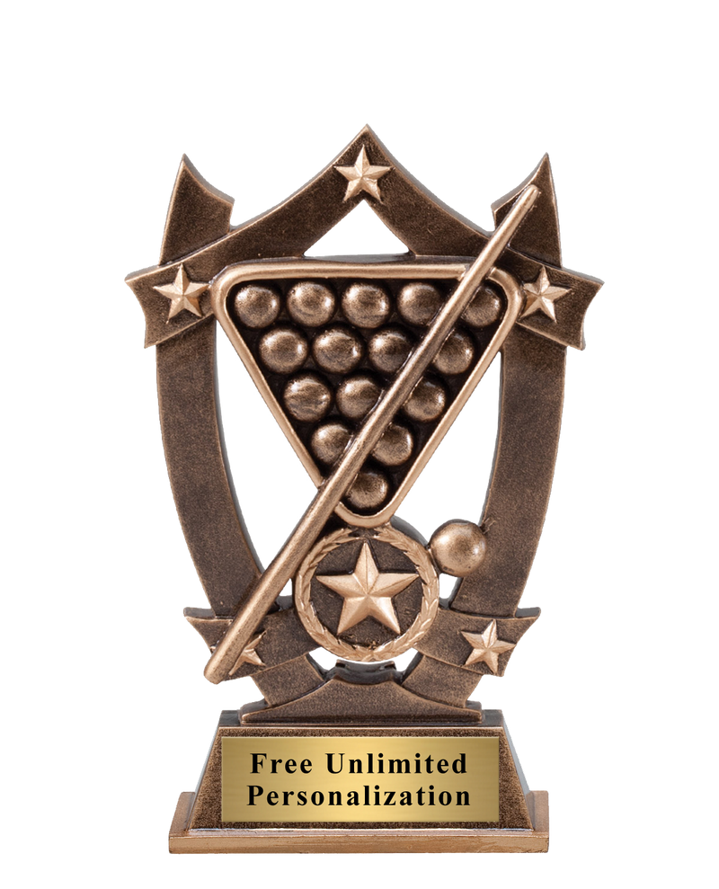 Star Shield Billiards Trophy