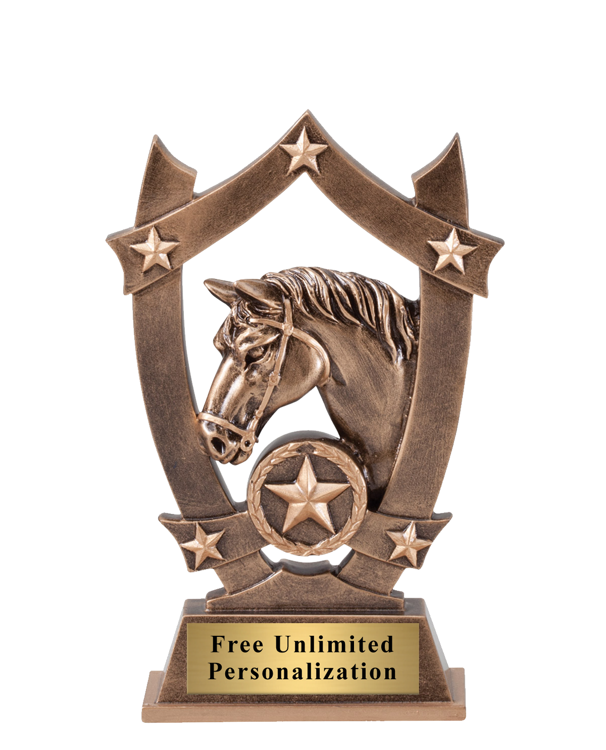 Star Shield Horseback Trophy