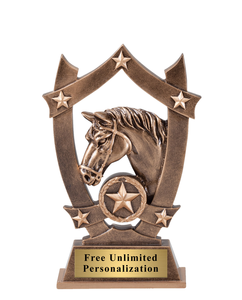 Star Shield Horseback Trophy