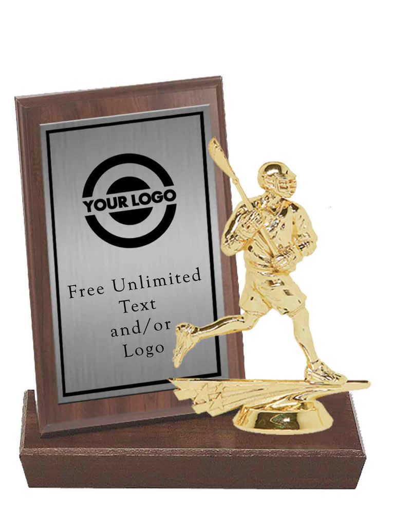 Silver Plate MVP Plaque with Lacrosse Figure