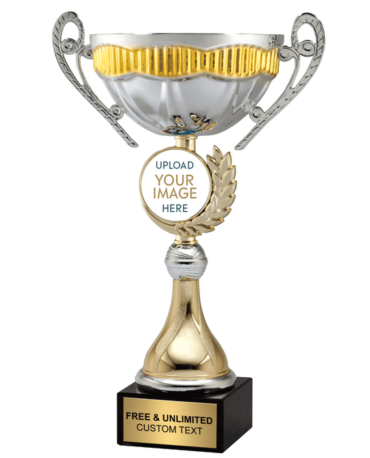 Silver & Gold Victory Wreath Custom Insert Cup