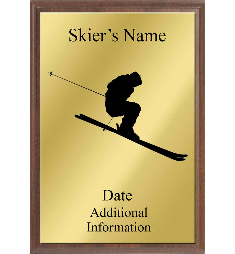 Skiing Silhouette Plaque