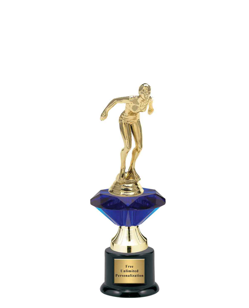 Small Blue Jewel Riser Swim Trophy