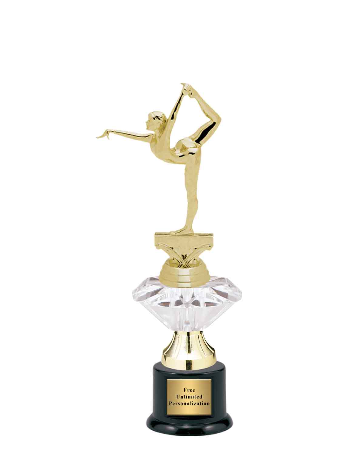 Small Clear Jewel Riser Gymnastics Trophy