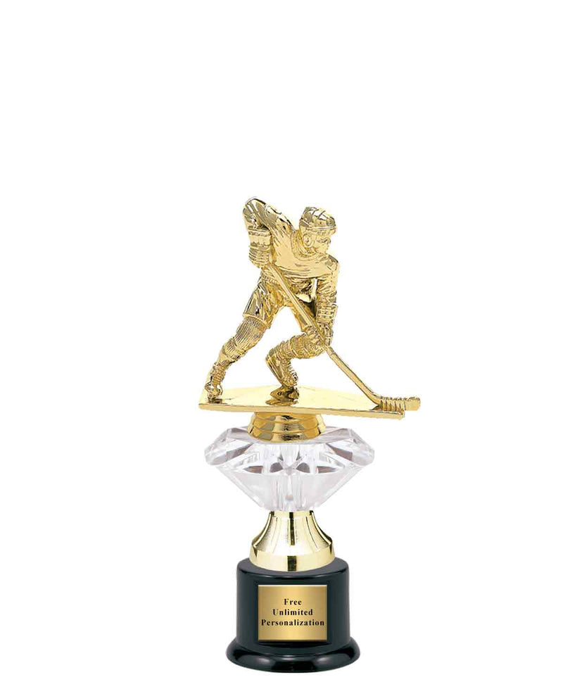 Small Clear Jewel Riser Hockey Trophy