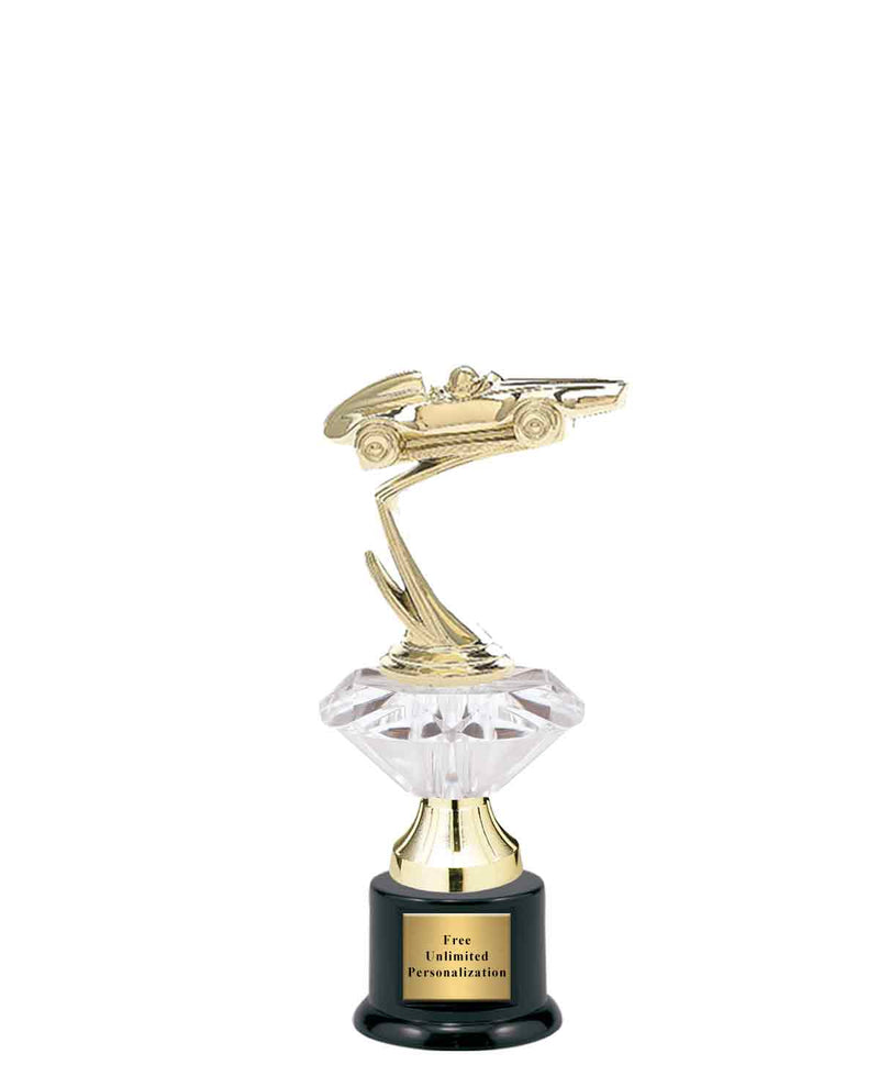 Small Clear Jewel Riser Pinewood Derby Trophy