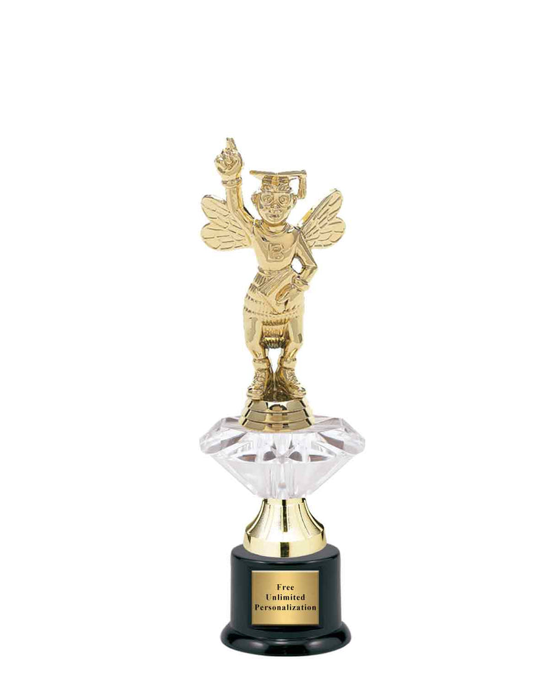 Small Clear Jewel Riser Spelling Bee Trophy