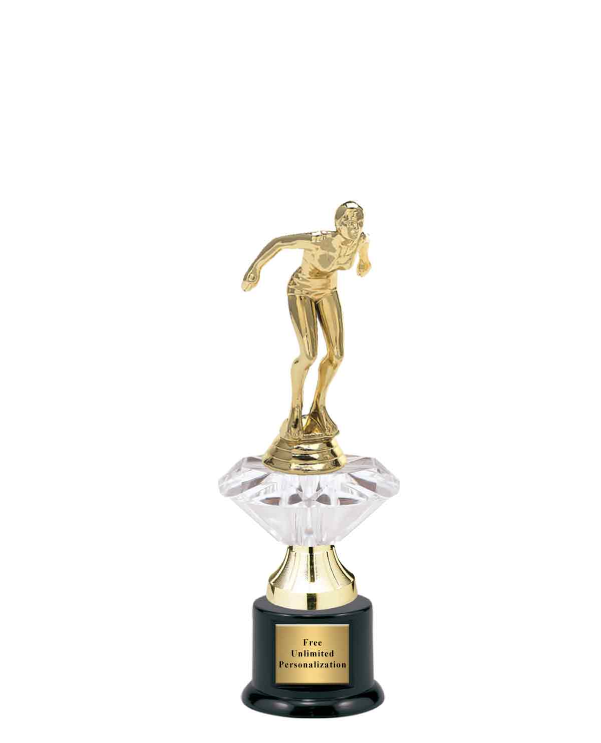 Small Clear Jewel Riser Swim Trophy