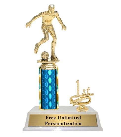 Soccer Column Trophy With Trim