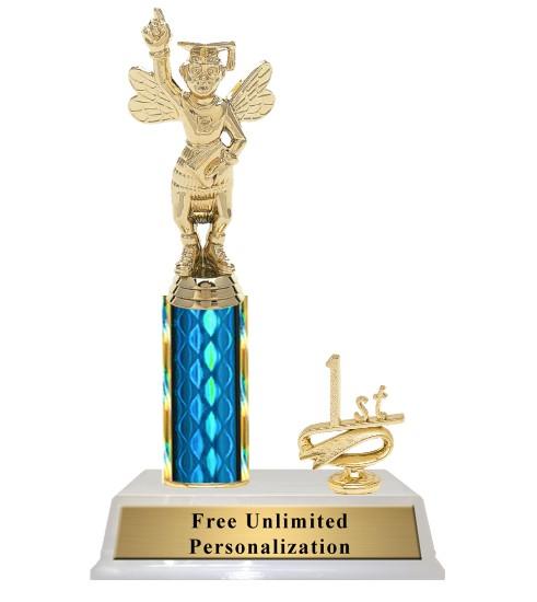 Spelling Bee Column Trophy With Trim