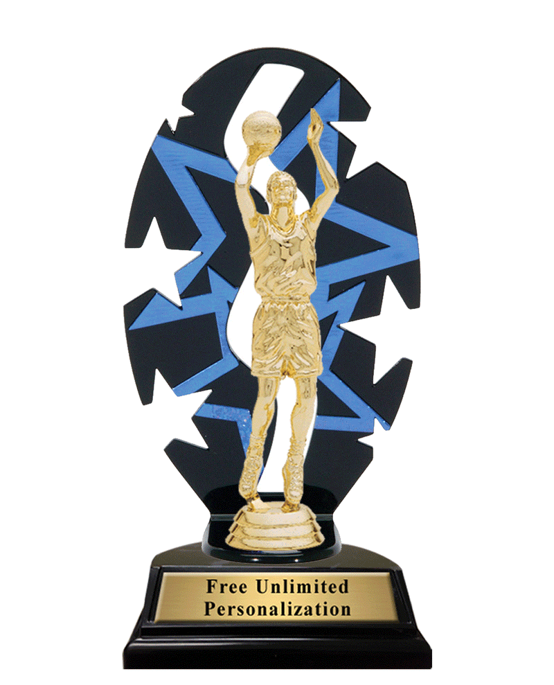 Star Backdrop Basketball Trophy Animated