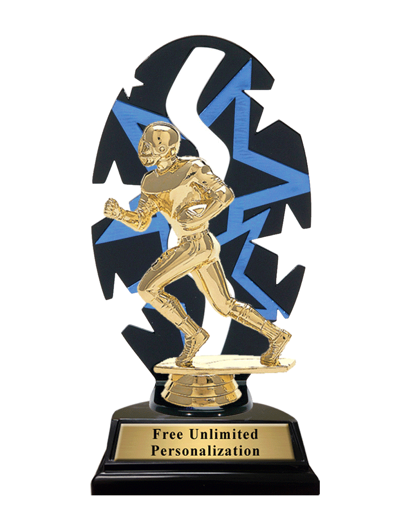 Star Backdrop Football Trophy Animated