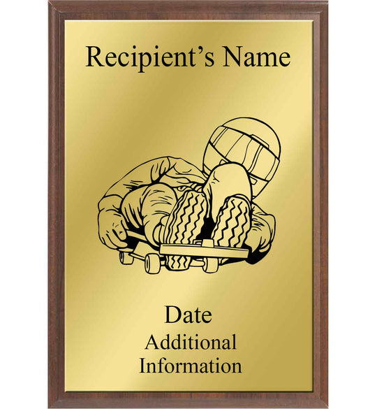 Street Luge Silhouette Plaque