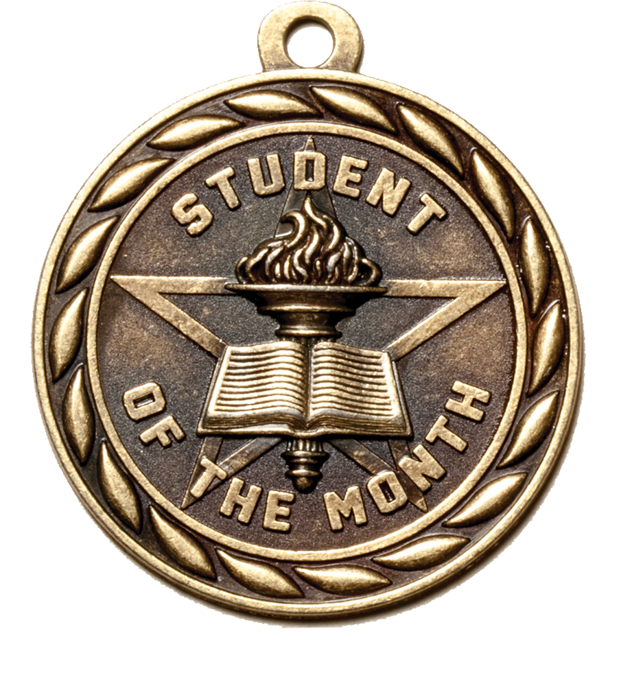 Gold Scholastic Student of the Month Medal