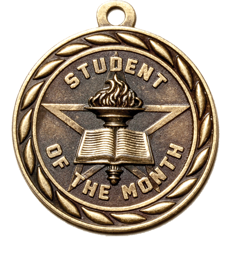 Gold Scholastic Student of the Month Medal