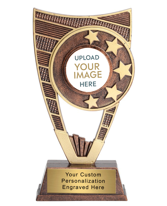 Jumbo 9 Inch Motion Shield Custom Insert Trophy