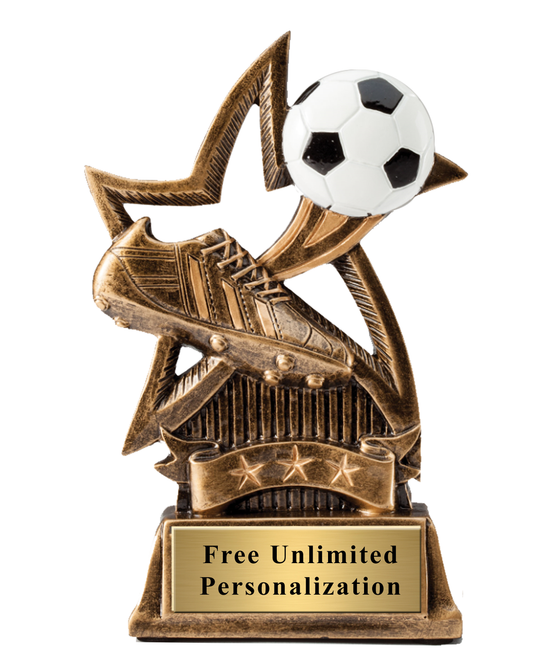 Sweeping Star Soccer Trophies