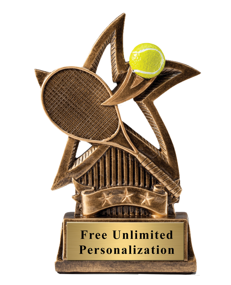 Sweeping Star Tennis Trophy