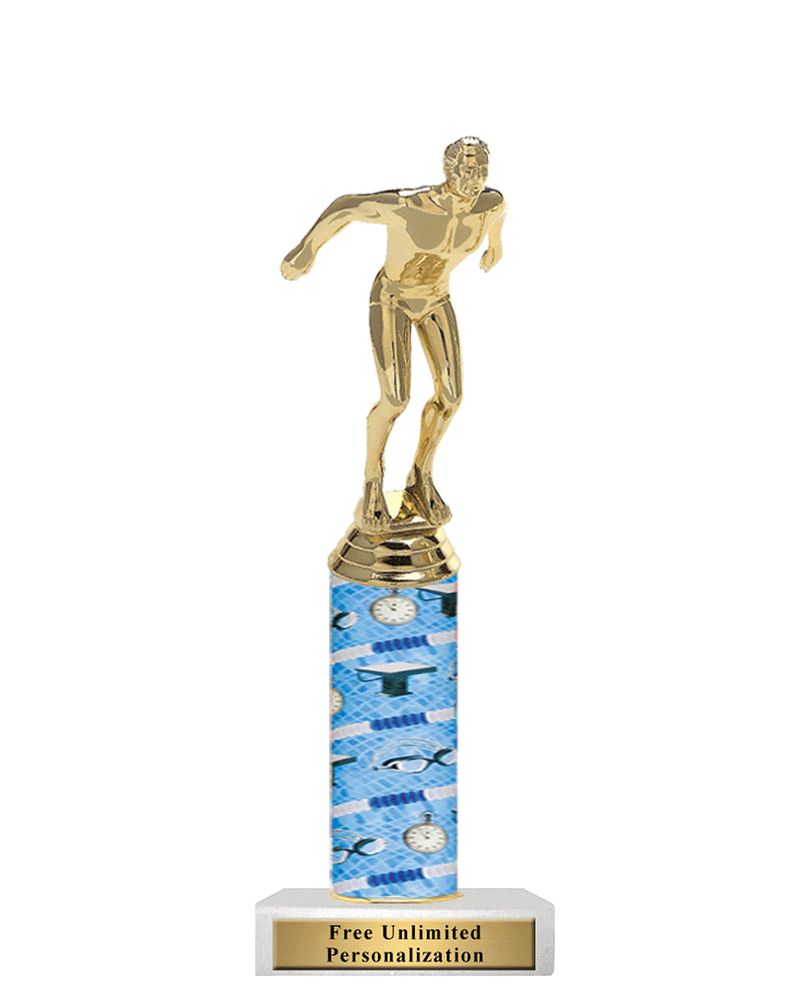 Swim Column Trophy Animated