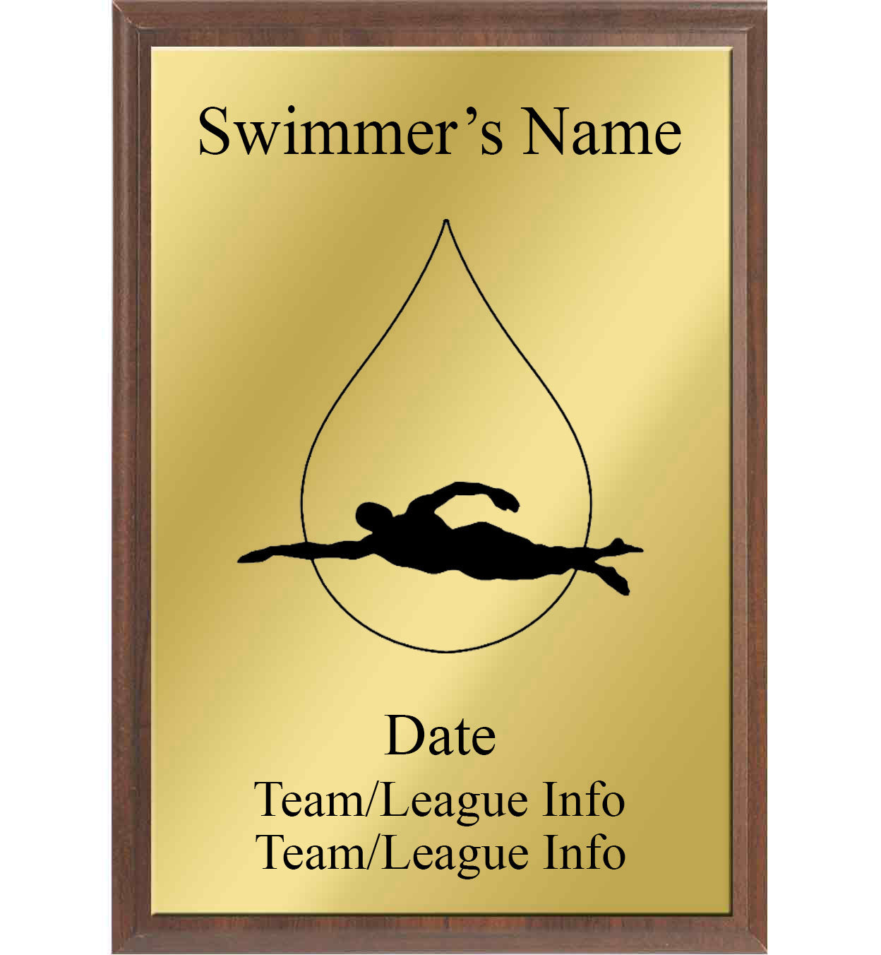 Swimming Silhouette Plaque