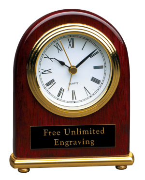 Arch Piano Finish Desk Clock