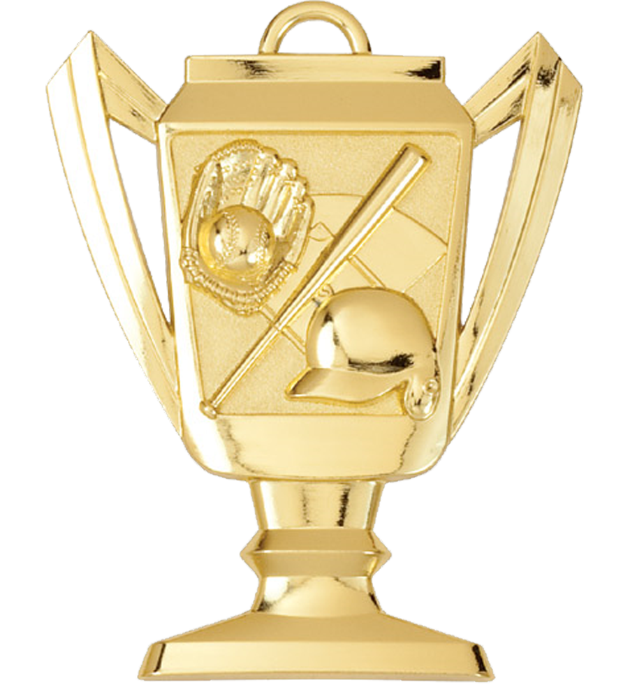 Gold Baseball Trophy Medal