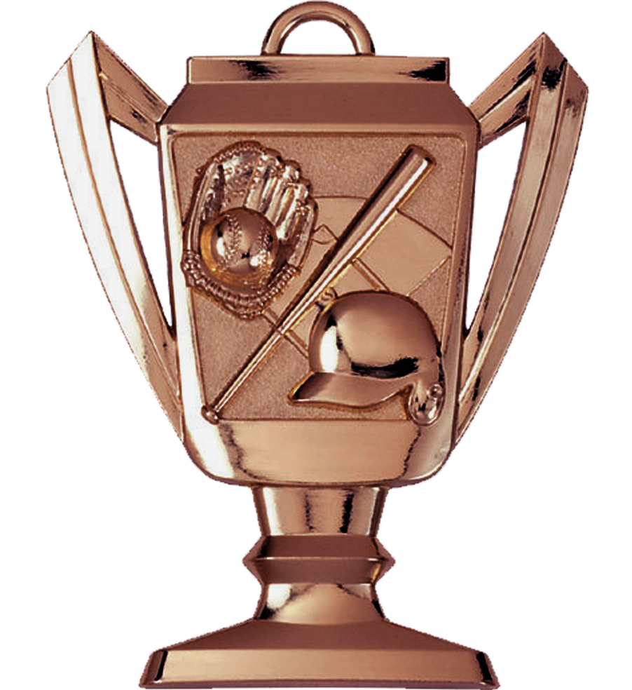 Bronze Baseball Trophy Medal