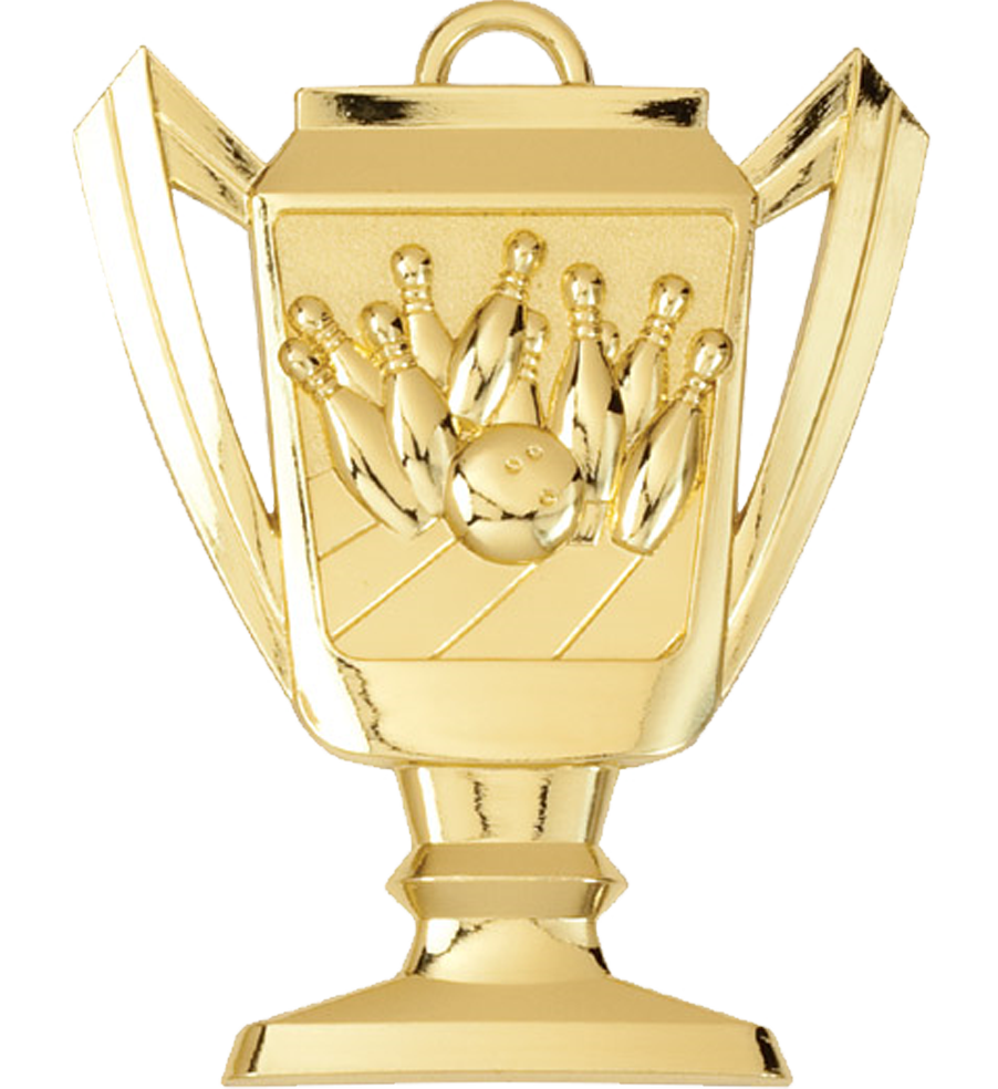 Gold Bowling Trophy Medal