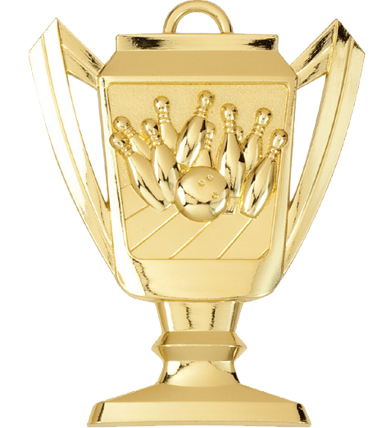 Gold Bowling Trophy Medal