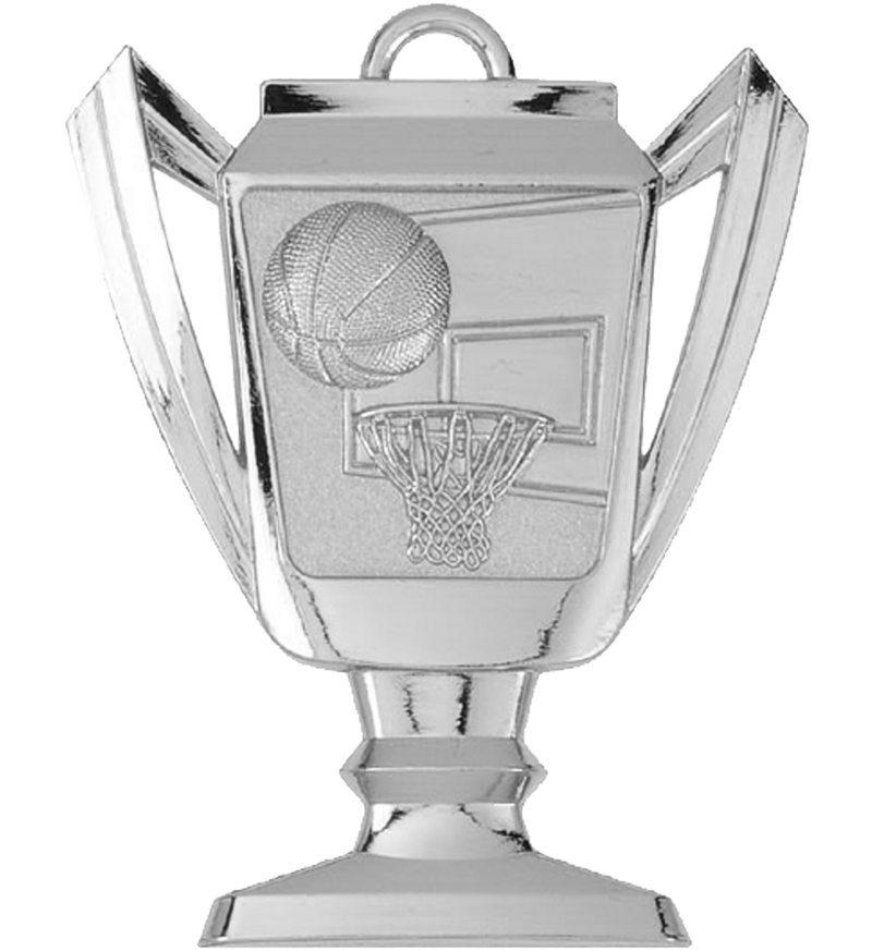 Silver Basketball Trophy Medal