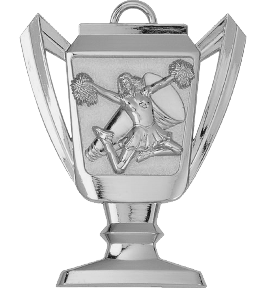 Silver Cheerleading Trophy Medal