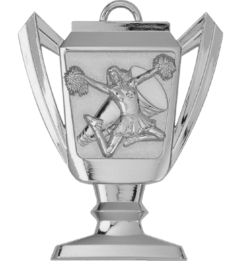 Silver Cheerleading Trophy Medal