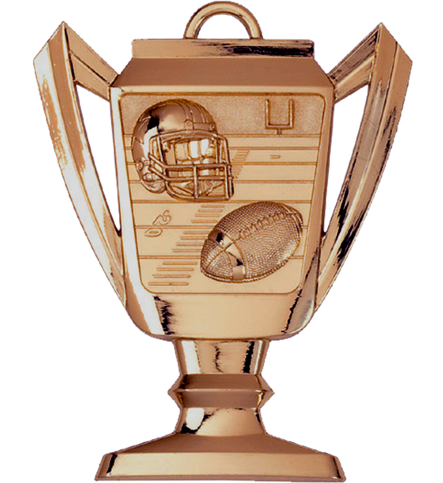 Bronze Football Trophy Medal