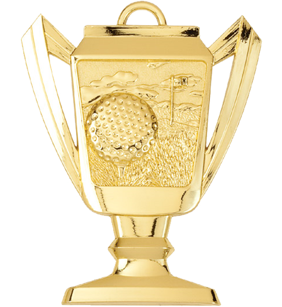 Gold Golf Trophy Medal