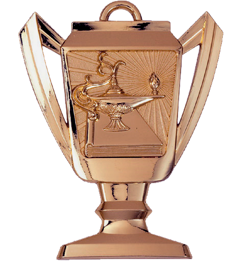 Bronze Lamp of Knowledge Trophy Medal
