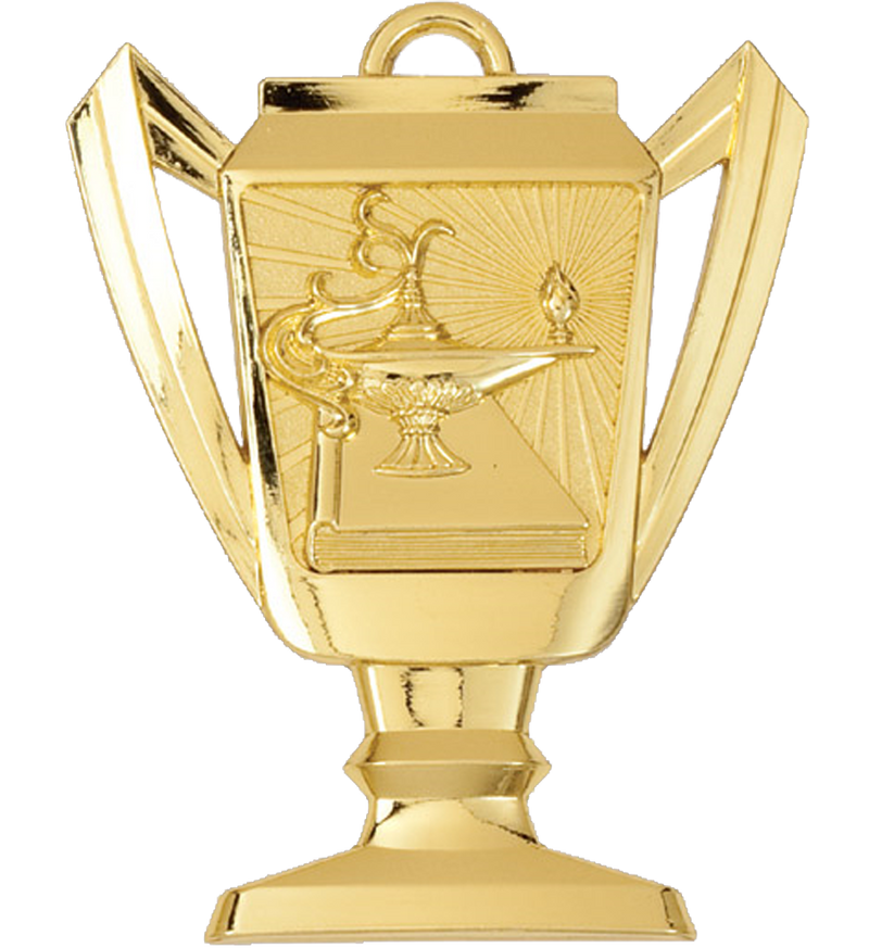 Gold Lamp of Knowledge Trophy Medal
