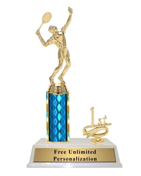 Tennis Column Trophy With Trim