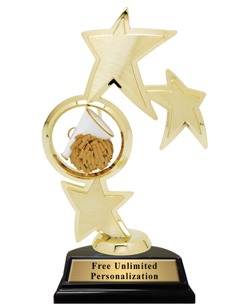 Triple Star Spin Cheering Trophy