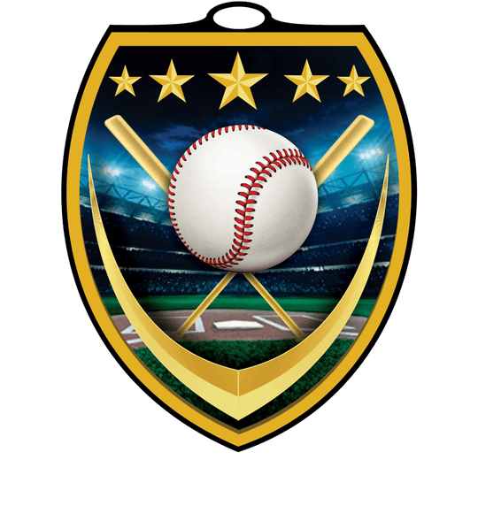 Vibraprint Baseball Shield Medal