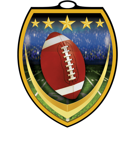 Vibraprint Football Shield Medal