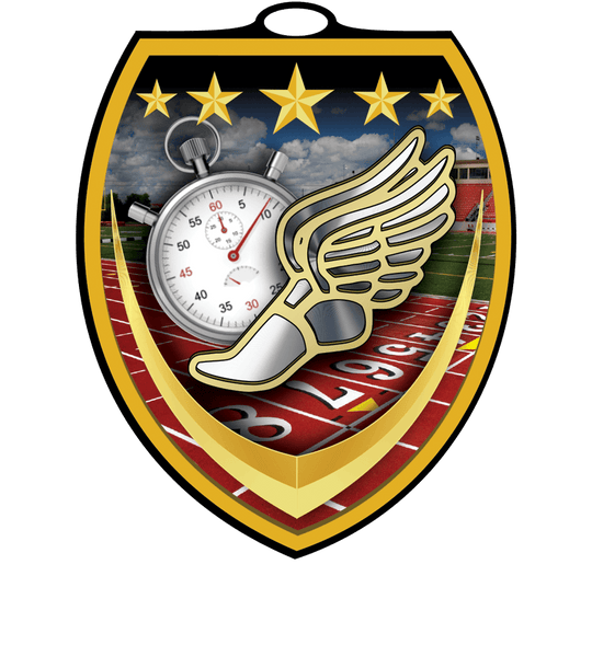 Vibraprint Track Shield Medal