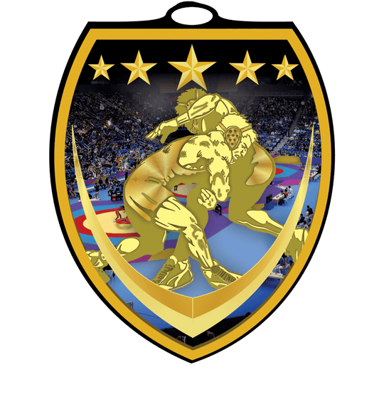 Vibraprint Wrestling Shield Medal