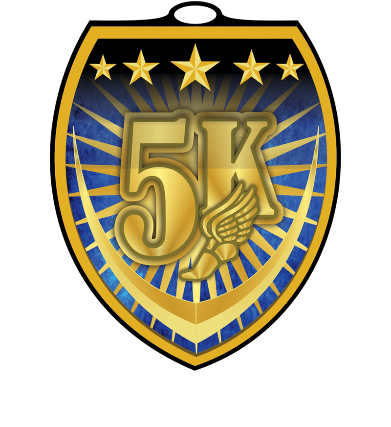 Vibraprint 5K Run Shield Medal