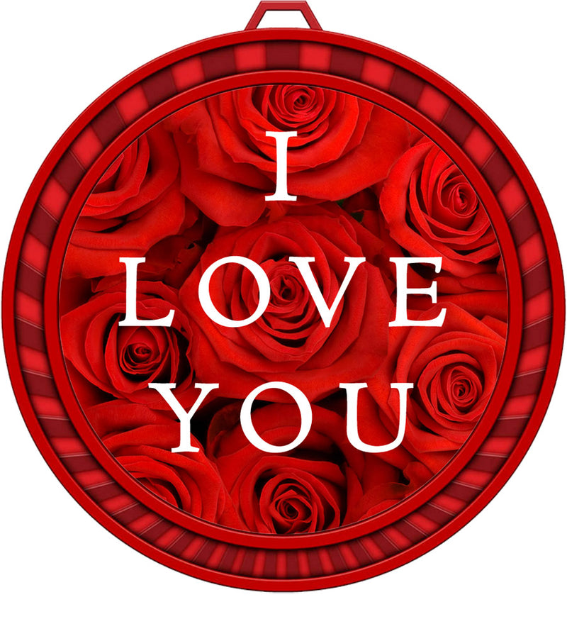 I love You Valentine’s Day Elegant Color Medal