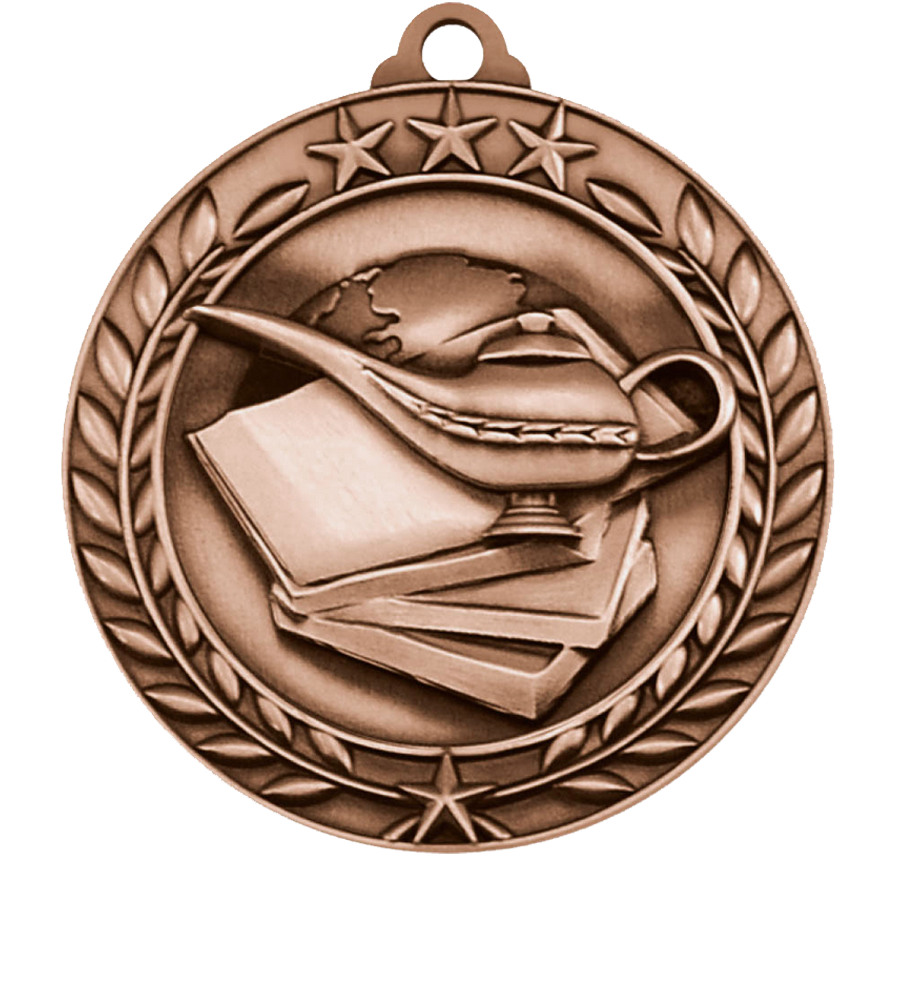 Bronze Large Star Wreath Academic Medal