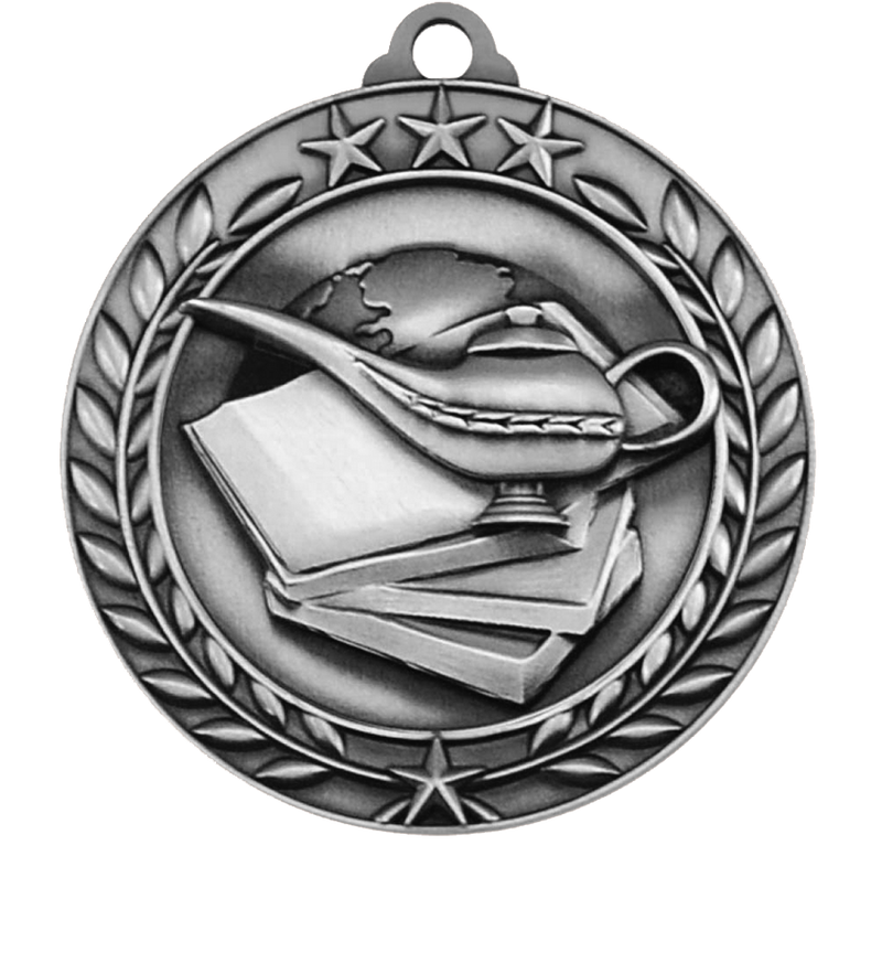 Silver Large Star Wreath Academic Medal
